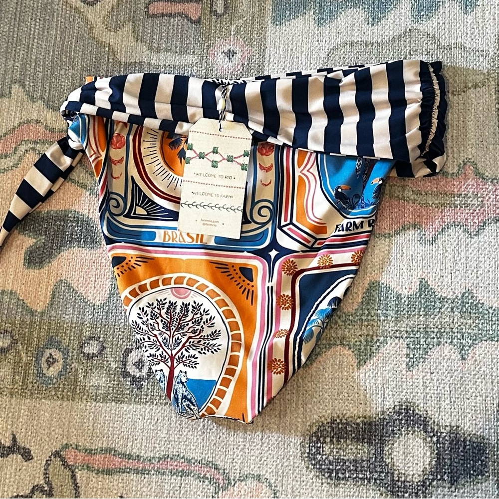 FARM Rio Striped Multicolor Bikini Bottom - Picture 2 of 2